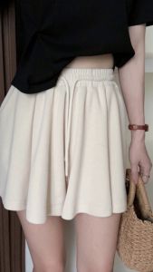 Ballet Style High Waist Wide Leg Short Pants Womens Summer 2025 New Sport Casual Versatile Skirt Pants Elastic Waist Hot Pants