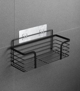 No-Drill Stainless Steel Bathroom Storage Shelf