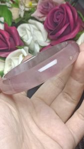 (Certificate) Pink Crystal Madagascar Pink Quartz Bangle 56mm+- (附证书) 天然马达加斯加粉晶手镯 56mm+-