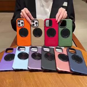 TAOYUNXI | Hard Shell Phone Case For iPhone 18 Pro Max 17 16 17 Pro Max 14 13 12 Air Magnetic Rotated Ring Kickstand Shockproof Cover