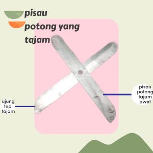 pisau cacah rumput tajam dari gergaji selendang