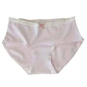 Pure Cotton Womens Underwear Comfortable Soft Skin-Friendly Seamless Mid-Waist Antibacterial Triangle Shorts Panties