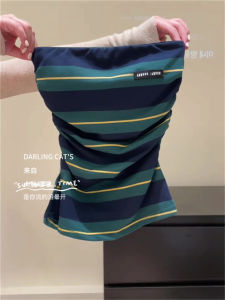 Áo Ba Lỗ Không Tay Phong Cách Mỹ Độc Đáo Đẹp Sọc Áo Khoác Ngoài Mùa Hè Cao Cấp Không Dây Áo Nhỏ Cho Nữ