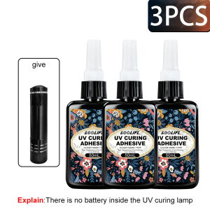 Highly Transparent UV Resin Glue Waterproof UV Enhanced Curing Used for Handicraft Production DIY Models (With Ultraviolet Lamp)