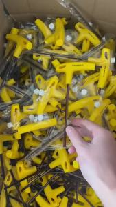 ขายร้อน [ จัดจากจีน ]2025 ผลิตภัณฑ์ใหม่ จี้หรงเว่ย ไต้หวัน S2 ชุดประแจหกเหลี่ยมเหล็กอัลลอยด์ทองเหลืองโบราณแข็งสีเหลือง L คุณสมบัติพิเศษของกุญแจหกเหลี่ยม JK