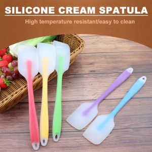 Silicone Cake Spatula Translucent Non-stick Spatula Set Cream Butter Pastry Scraper Mixer Ice Cream Scoop Cookie Mold Tool LFGB Certified Heat Resistant Anti-stick Baking Accessories Scraper Dough Splatter Air Fryer Cooking Utensil Silicone Spatula Tool