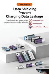 Bộ Chặn Dữ Liệu USB NNBILI Bộ Chuyển Đổi Sạc Du Lịch Chỉ Sạc Chống Hack Bộ Chặn Đồng Bộ Type-C Bảo Vệ Quyền Riêng Tư