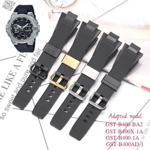 Resin Watchband For Casio G-SHOCK Steel Heart GST-B400 Mens Sports Waterproof Quick Release Rubber Strap Bracelet Accessories