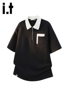 izzue | Color Block Minimalist Easy-match Polo Shirt