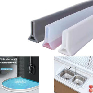 100cm Bendable  Bathroom Water Barrier  Silicone Floor Barrier Water Stopper Barrier Shower Non-Slip Dry Wet Separation