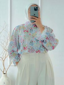 Kemeja Wanita Big Size Korean Style Jisha Manik Terbaru Elegant Jumbo