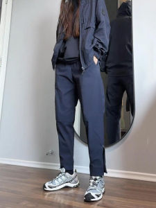 กางเกง Shell กันน้ำแห้งเร็วสำหรับผู้ชาย ทรงสามเหลี่ยม กางเกงขายาวทรงตรง กางเกงขายาวทรงตรงสำหรับเดินป่าและเล่นกีฬา