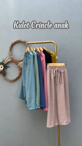 Celana Bawahan Kulot Panjang Anak Perempuan Crinkle Airflow Anak 1 - 12 Tahun