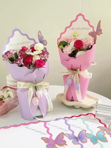 Cốt Giấy TAM GIÁC Bó Hoa Viền Bướm Cốt Định Hình Cho Bó Hoa Cực Tiện Lợi