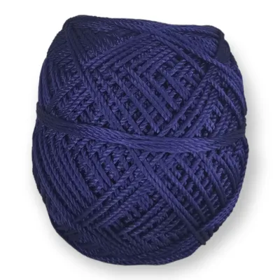 BENANG RAJUT POLYESTER KILAP & DOP SERI WARNA BIRU MERK NETRAL