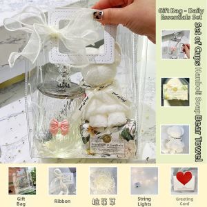 BOJINGLIPIN | Lid Spoon Glass Cute Mug for Women Friends Home Office