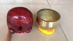 Bộ Chuông Mõ Huế Tụng Kinh Bằng Đồng Số 3 Đường Kính 12.5cm