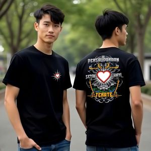 KurniaKaos - KAOS PRIA WANITA DISTRO PREMIUM HATI BERSINAR PSHT bahan 24s