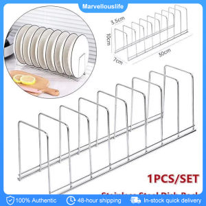 Stainless Steel Dish Draining Rack Cutlery Dishes Pot Lid Rack Kitchen Bowl Dish Organizer