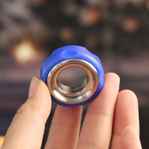 Haptic Ring Mechanical Fidget Ratchet Ring EDC Toys Stainless Steel+Pom Fingertip Metal Tyre Toys Stress Spinner Fidget Toys