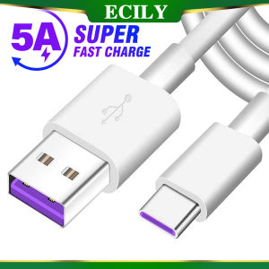 ECILY สายชาร์จเร็วสำหรับ Huawei P30 Pro 5A USB C/ไมโครสายเคเบิลหลอดไฟ Type C
