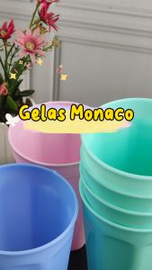 12 Pcs Gelas Plastik Monaco Cangkir Minum Tahan Panas BPA Free