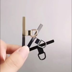 4/2PCS Ultra-thin Stainless Mobile Phone Lanyard Patch Gasket Upgrade Ears Bent Detachable Anti-lost  Tether Safety Connect Card