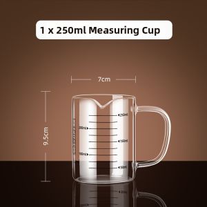 KuaKe | High Temperature Resistant Handle Large Capacity Food-Grade Glass Measuring Cup