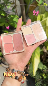 S&S บลัชออนพาเลทท์ 3 สี ปัดแก้ม สีธรรมชาติ บลัชออนเนื้อแมท ไฮไลท์เตอร์ คอนทัวร์ สว่างสดใส ติดทนนาน