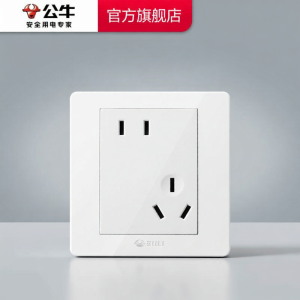 Bull | Tilted and Staggered Five Hole White Switch Socket Panel 10A