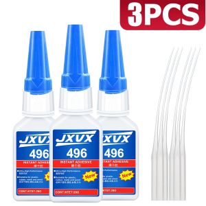 JXVX 496 Super Glue All-Purpose Liquid Glue extra strong Glue Tool 20g - Fast Drying Clear CA Adhesive for MetalPlastic Wood Ceramic Glass & DIY Repairs Easy Use.