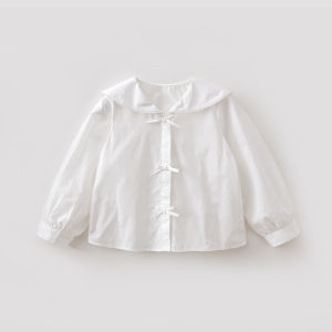Marc&Janie | Elegant Bow and Sailor Collar Girls Shirt