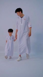 Couple Jubah Gamis Ayah & Anak Laki Laki Kawan Muslim Bahan Katun Premium Kawan Muslim