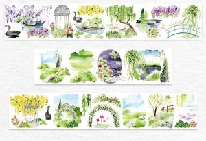 Fairy Lights Journal - READY STOCK/ art journaling/ scrapbook deco/ The Washi Tape Shop: Monets Garden PET tape