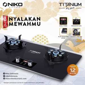 KOMPOR TANAM STAINLES NIKO 2 TUNGKU & LIPAT TITANIUM FLIP PLUS TIMER /KOMPOR STAINLES TANAM MURAH/KOMPOR PENGATURAN WAKTU/KOMPOR STAINLES LIPAS/KOMPOR API LILIN/KOMPOR 2 TUUNGKU TANAM STAINLES ANTI PECAH/KOMPOR PALING LENGKAP PLUS REGULATOR SELANGNEW!!!