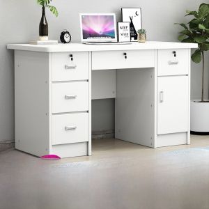 Minimalist Modern 1.2 M Desk Single Desktop Computer Zhuo with Lock with Drawer For Home Student Bedroom Desk