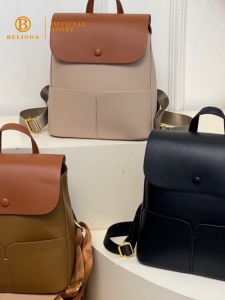 BELINDA PREMIER Backpack For Women High End Leather Korean Fashion Office Mini School Backpack BP084