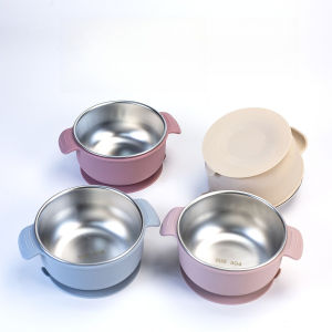 Baby Food Bowl - 304 Stainless Steel Insulated Bowl for Toddlers Complete Tableware Set for Outdoor Use