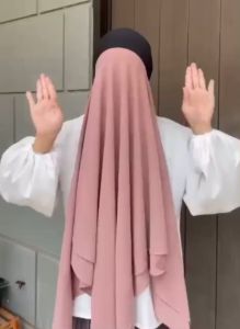 Hijab Segi Empat Instan Inner 2 Layer Premium Ceruty Babydoll Ukuran 120 x 120 Cm | Segitiga Inner Turki 2 In 1 Ciput