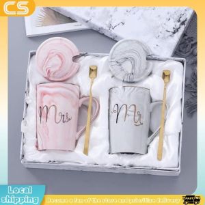 Creative Cute Water Cup Marble Ceramic Cup Couple Mug Coffee WEDDING GIFT/Couple Mug