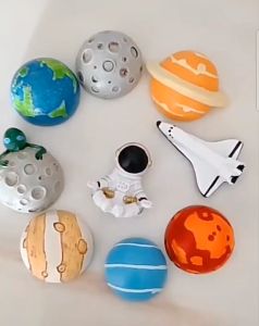 Tempelan Magnet Kulkas Koleksi NASA Astronot Planet Bumi Dekorasi Kulkas Mobil Ruangan Kamar Anak Anak