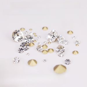 White Tip Bottom Glass Rhinestones for DIY Shoe Bag Watch Repair Small Diamond Brick Stones Fresh out New Fashion Jewelry Accessories