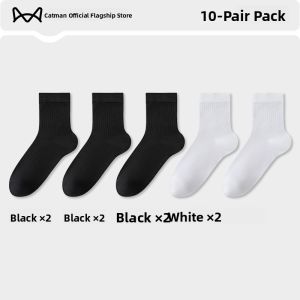 Miiow | Mens Summer Modal Anti-Odor Sweat-Absorbing Mid-Calf Socks Business Anti-Odor Mens Mid-Leg Socks Breathable Comfortable