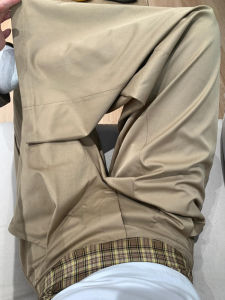 Khaki Plaid Patchwork Loose Wide Leg Casual Pants Womens Drapey Floor-Length Suit Pants High Waist Straight Leg Knitted