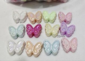 250grams(est.83pcs) Butterfly Acrylic Beads Pastel Colors DIY Bracelet Necklace Accessories Spacer Beads for Jewelry Making