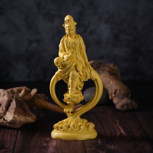 Tượng Quan Âm Tự Tại Ngồi Vòng Nhựa Composite