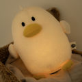 Duck Night Light Plush Toy Lovely Animal Doll Soft Warm Lamp Room Bedside Decor USB Rechargeable Gift for Child Friends. 