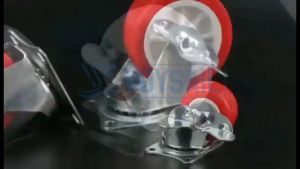 1.5-2.5 Inch Durable Red Push Cart Wheel Heavy Duty Pvc Material Furniture Wheels