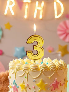 Birthday Year One Party Decoration Gold Number Candle Childrens Dress up Photo Prop Balloons Standard Color Latex Balloons