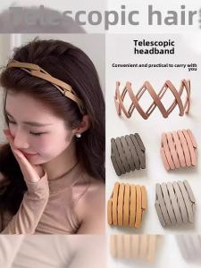 Portable Foldable Hair Band for Women 2024 New Style Anti-Slip Adjustable Headscarf for Washing Face Travel Hair Tying